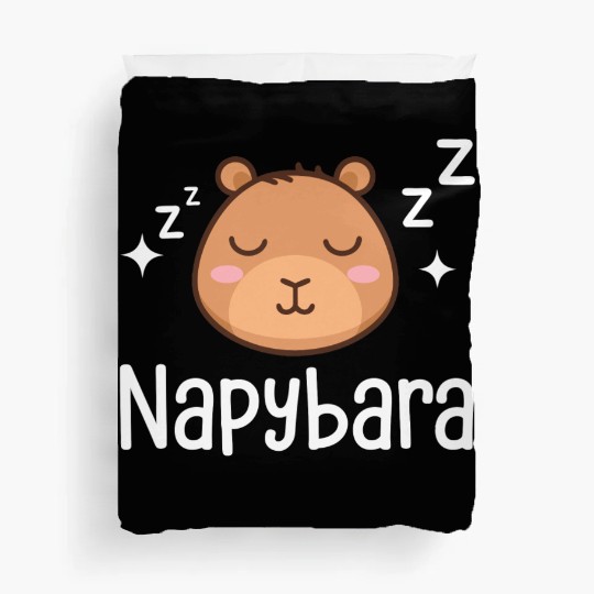 Napybara Sleepy Cute Capybara Sleeping Nap Lover Duvet Covers