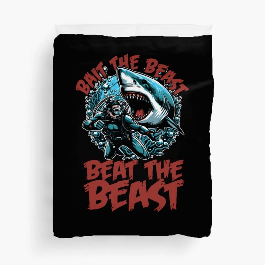 Shark Hunting Bait The Beast Beat Fossil Hunter Duvet Covers