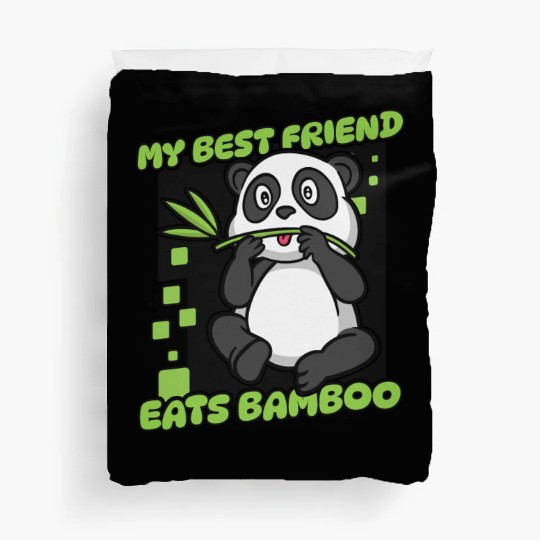 My Best Friend Eats Bamboo Panda Bear Friend Duvet Covers