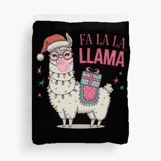 Christmas Llamas, Fa La La Llama Duvet Covers