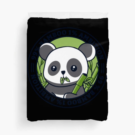 99% Bamboo 1% Ambition Panda Bear Friend Lover Duvet Covers