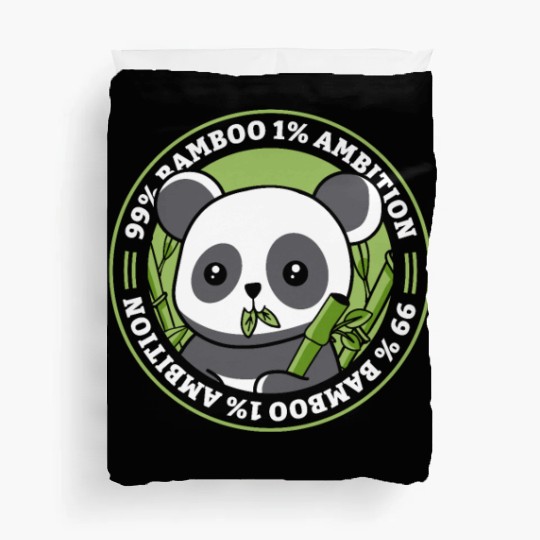 99% Bamboo 1% Ambition Panda Bear Friend Lover Duvet Covers