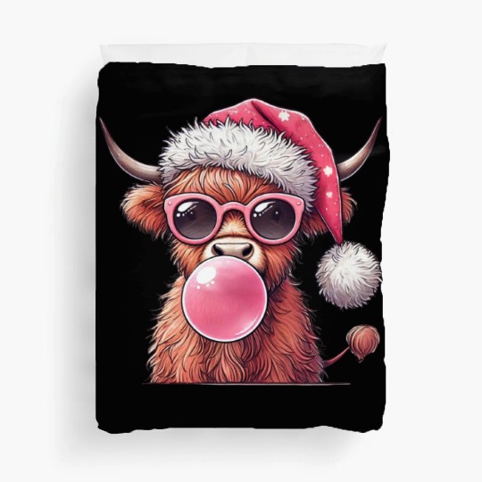 Highland Cow, Merry Christmas Duvet Covers