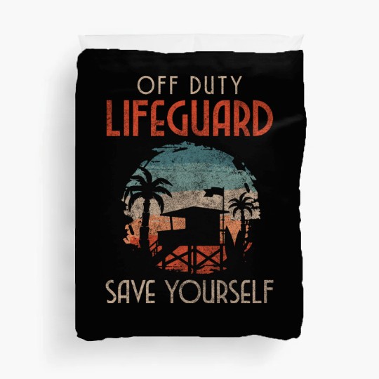 Lifeguard Edge Of The Pool Swimming Job Duvet Covers