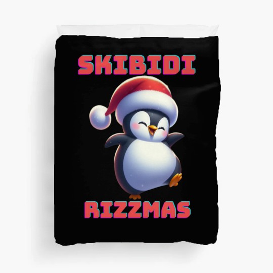 Skibidi Rizzmas Penguin Duvet Covers