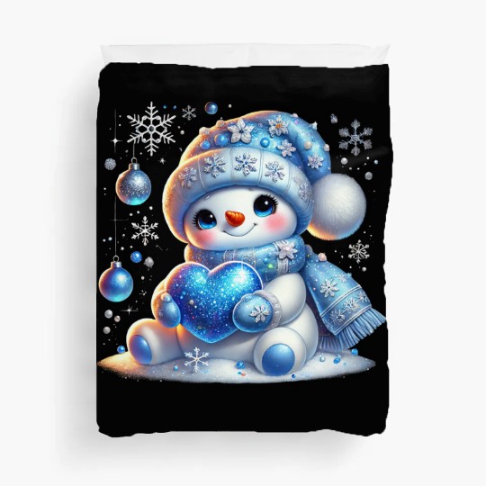 Cute Snowman, Christmas Snowman, Merry Christmas Duvet Covers