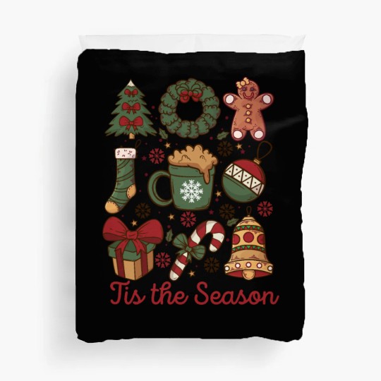 Tis the Season Retro Coquette Cute Christmas Duvet Covers
