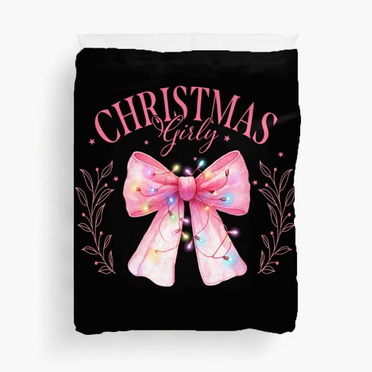 Pink Christmas Girly, Merry Christmas Duvet Covers