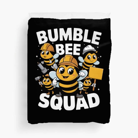 Fun Bumblebee Squad Cartoon Art Duvet Covers