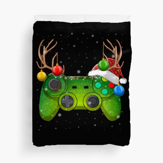Video Game Controller Christmas Lights Gamer Duvet Covers