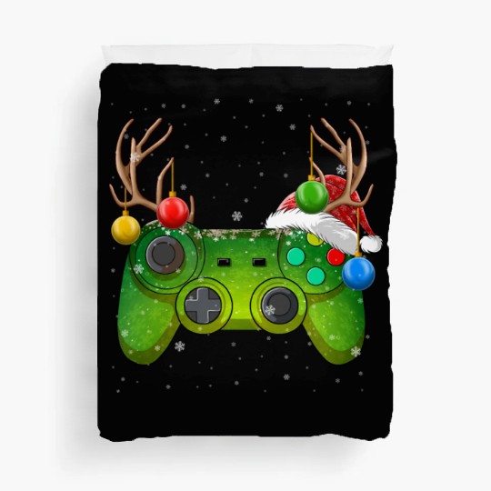 Video Game Controller Christmas Lights Gamer Duvet Covers