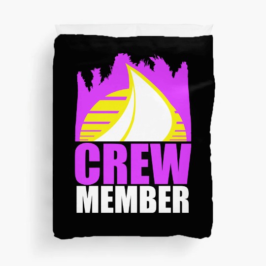 Crew Member Sailing Sun Sunset Logo Crew Member Duvet Covers