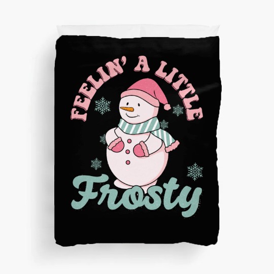 Snowman Christmas, Christmas Retro Duvet Covers