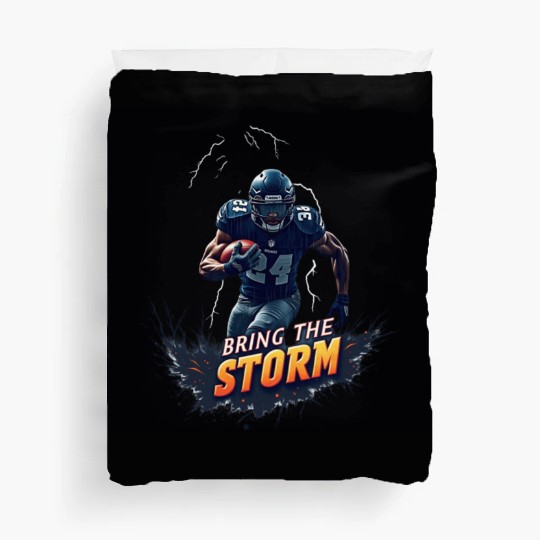 Bring the Storm: Electrifying Football Action Duvet Covers