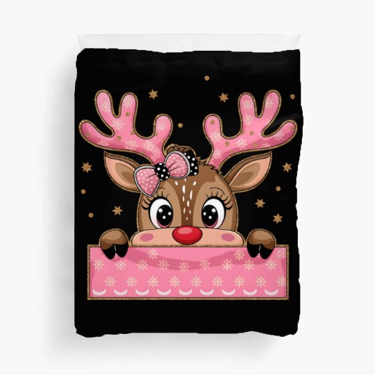 Glitter Coquette Pink Christmas Duvet Covers