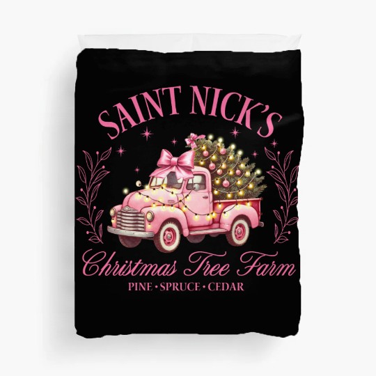 Saint Nick s Christmas Tree Farm Duvet Covers