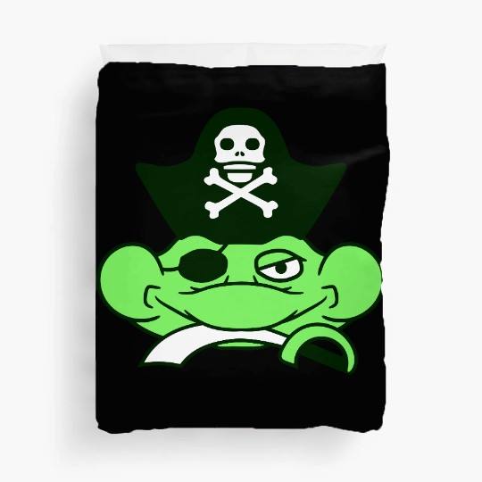 Frog Captain Hat Toad Funny Cool Comic Cartoon Fun Duvet Covers