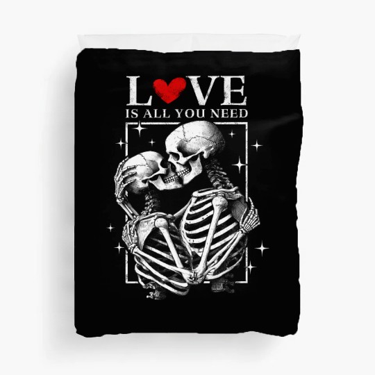 Love is all you need white Duvet Covers