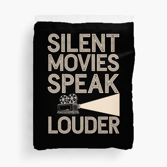 Silent Movie Fan Vintage Cinema Classic Film Lover Duvet Covers
