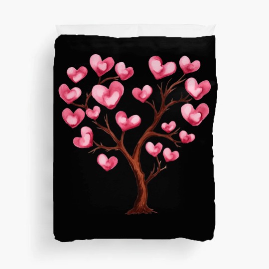 Heart Tree, Valentines Day Duvet Covers