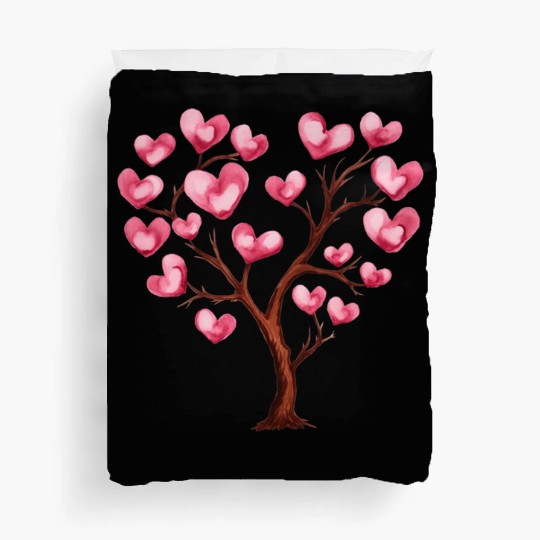 Heart Tree, Valentines Day Duvet Covers