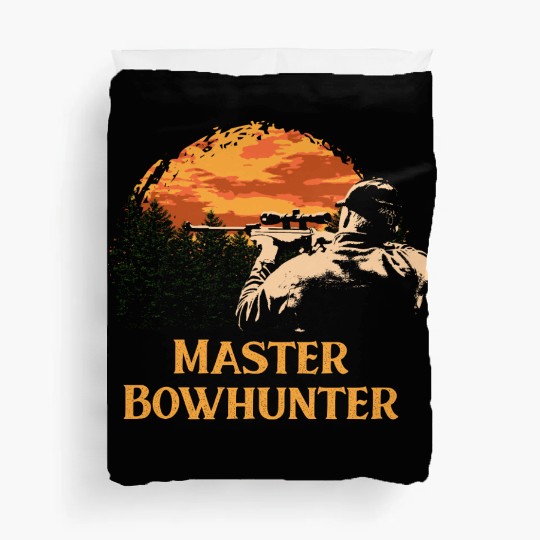 Master Bowhunter Fathers Day Hunting Parents Hunte Duvet Covers