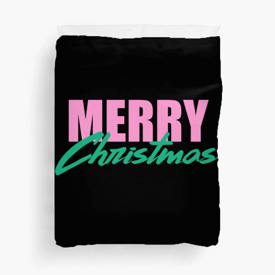 Merry Christmas Pink and Green Duvet Covers