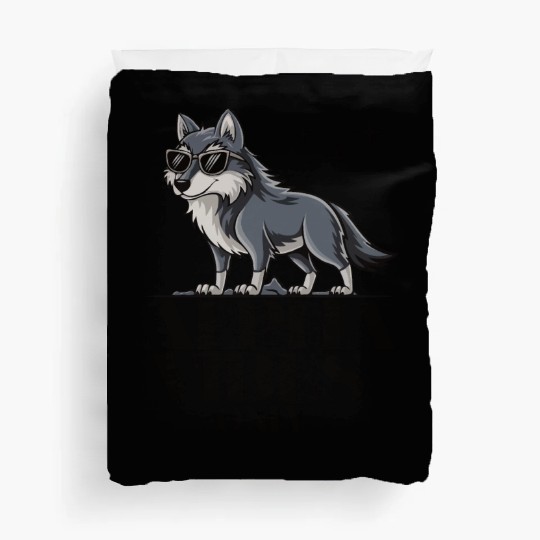 Beautiful gift idea funny quote design Alpha Wolf Duvet Covers
