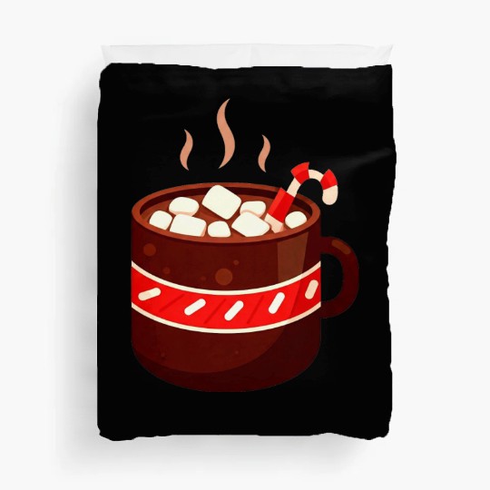 Cozy Hot Chocolate Mug Design Duvet Covers