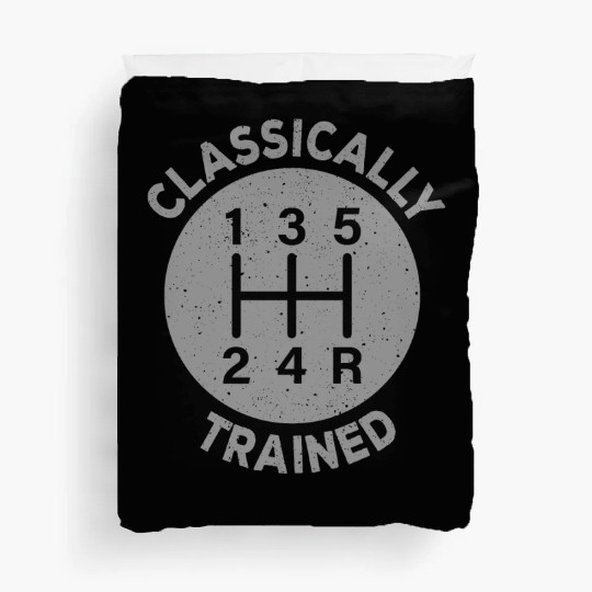 Vintage Classically Trained-Stick Shift Duvet Covers