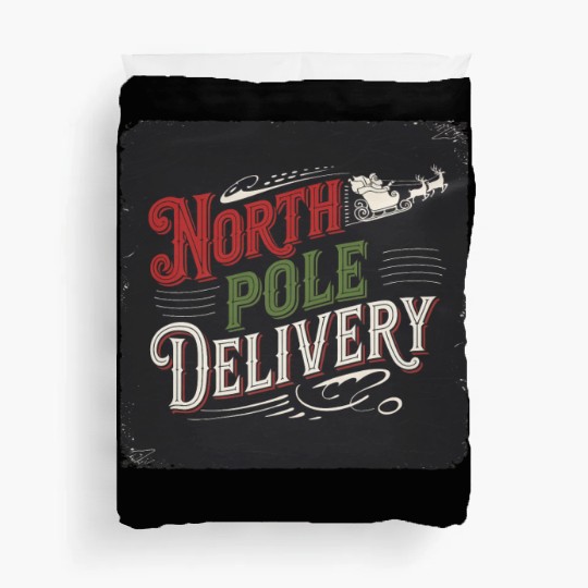 North Pole Express Vintage Style Retro Christmas Duvet Covers