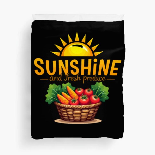 Farmers Market Vendor Fresh Produce and Local Duvet Covers