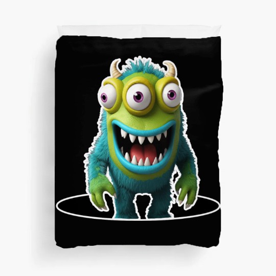 Colorful Monster Character Illustration Duvet Covers