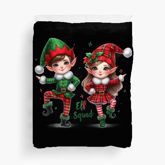 Christmas Plaid ELF Squad Duvet Covers