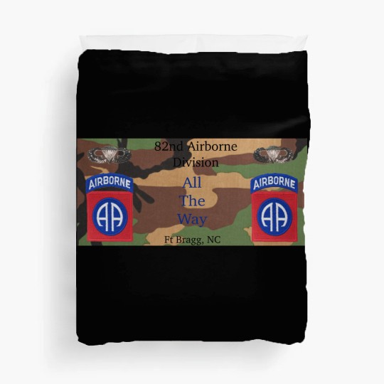 This 82nd Airborne All the Way gift for veterans Duvet Covers