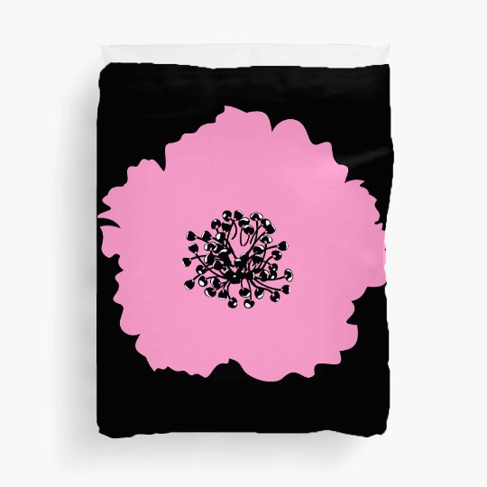 Elegant Pink Hibiscus Flower Design Duvet Covers