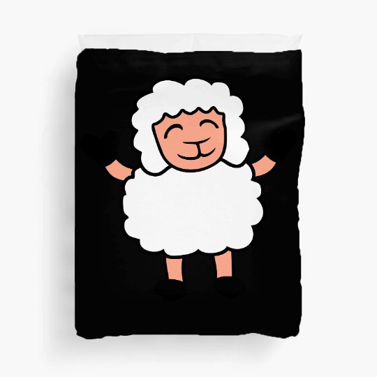 Sheep Baby Standing Cute Cute Lamb Child Happy Fun Duvet Covers