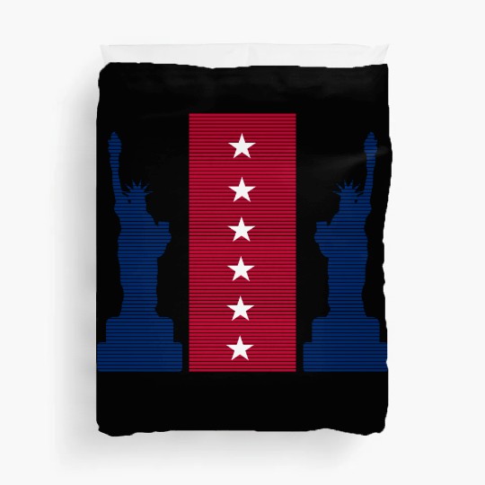 Stylized Statue of Liberty Graphic Design Duvet Covers