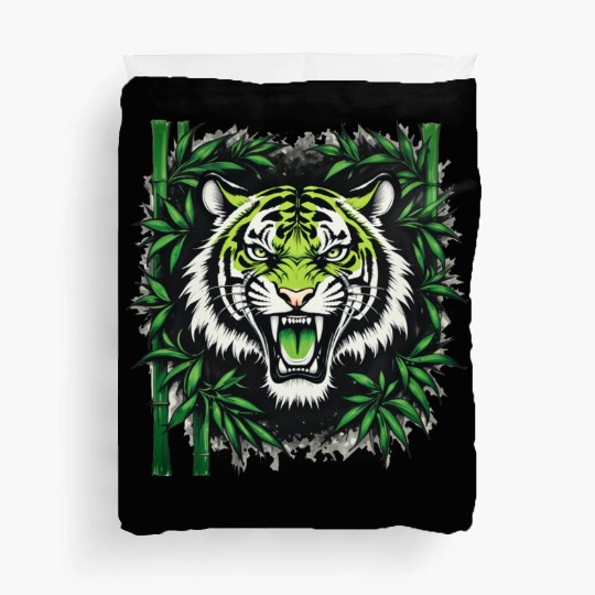 Roaring Bamboo Tiger Duvet Covers
