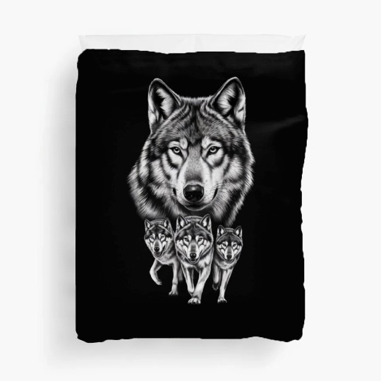 Wolf Duvet Covers, Wolf Lover Duvet Covers, Wolf Moon Duvet Covers, Wol