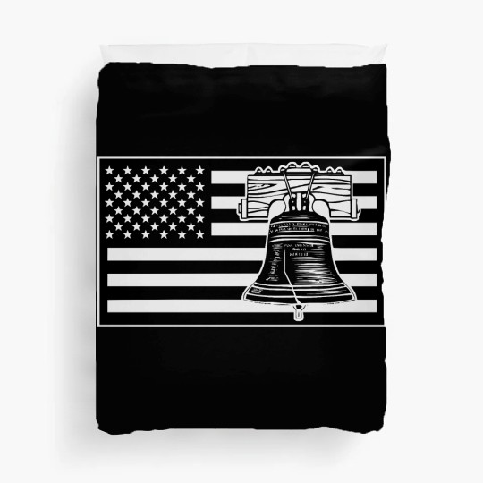 American Flag With Liberty Bell LIKE US ON FB #USA Duvet Covers