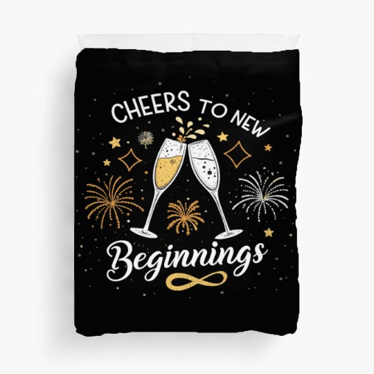 Cheers To New Beginings - Festive New Year's Eve Duvet Covers