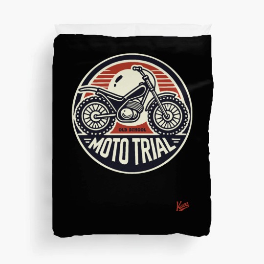 Old School Moto Trial Duvet Covers