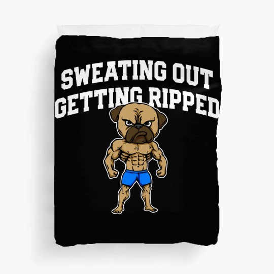 Sweating Out Getting Ripped Workout Player Gym Duvet Covers