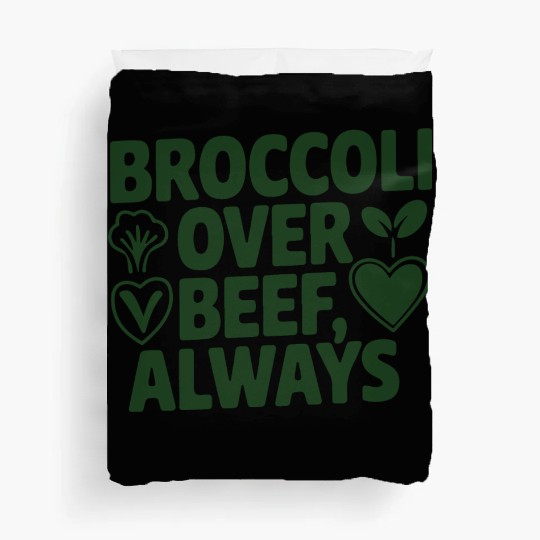 Funny Vegan Gift Bio Nature Green Broccoli Duvet Covers