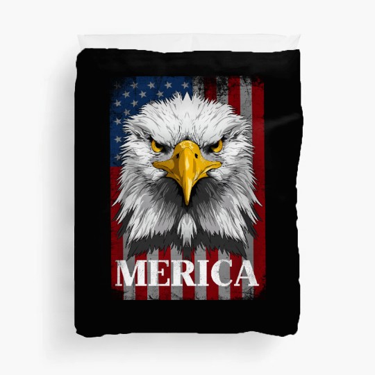 American Flag Patriotic Eagle 4th of July Merica Duvet Covers