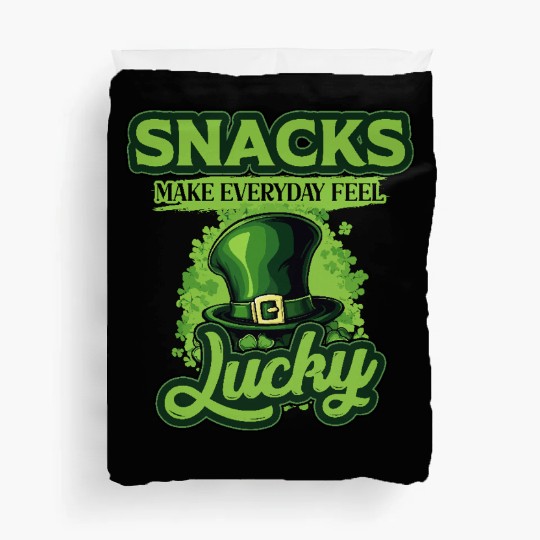 Snacks Make Everyday Feel Lucky St Patricks Day Duvet Covers