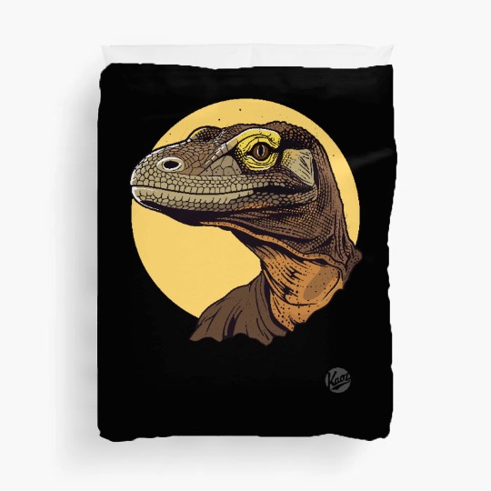 Realistic Komodo Dragon Portrait Duvet Covers