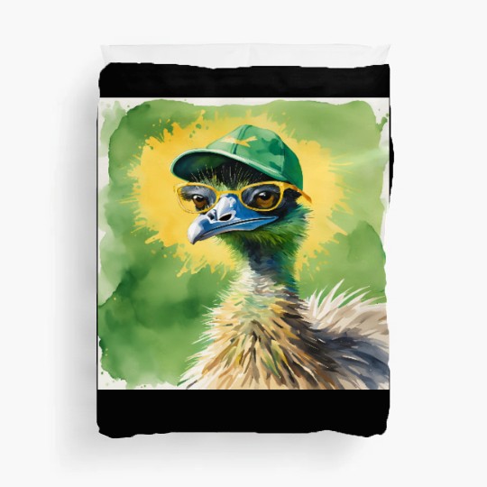Green and Gold Emu Duvet Covers