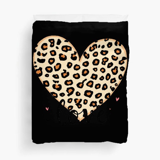 Trendy Vintage Retro Love Cheetah Leopard Print Duvet Covers